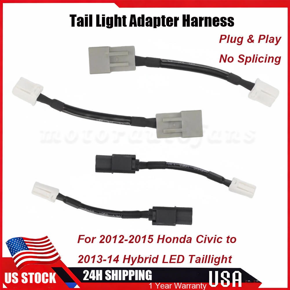 Plug And Play Tail Light Adapter Harness For 2012-15 Civic Hybrid LED Taillight