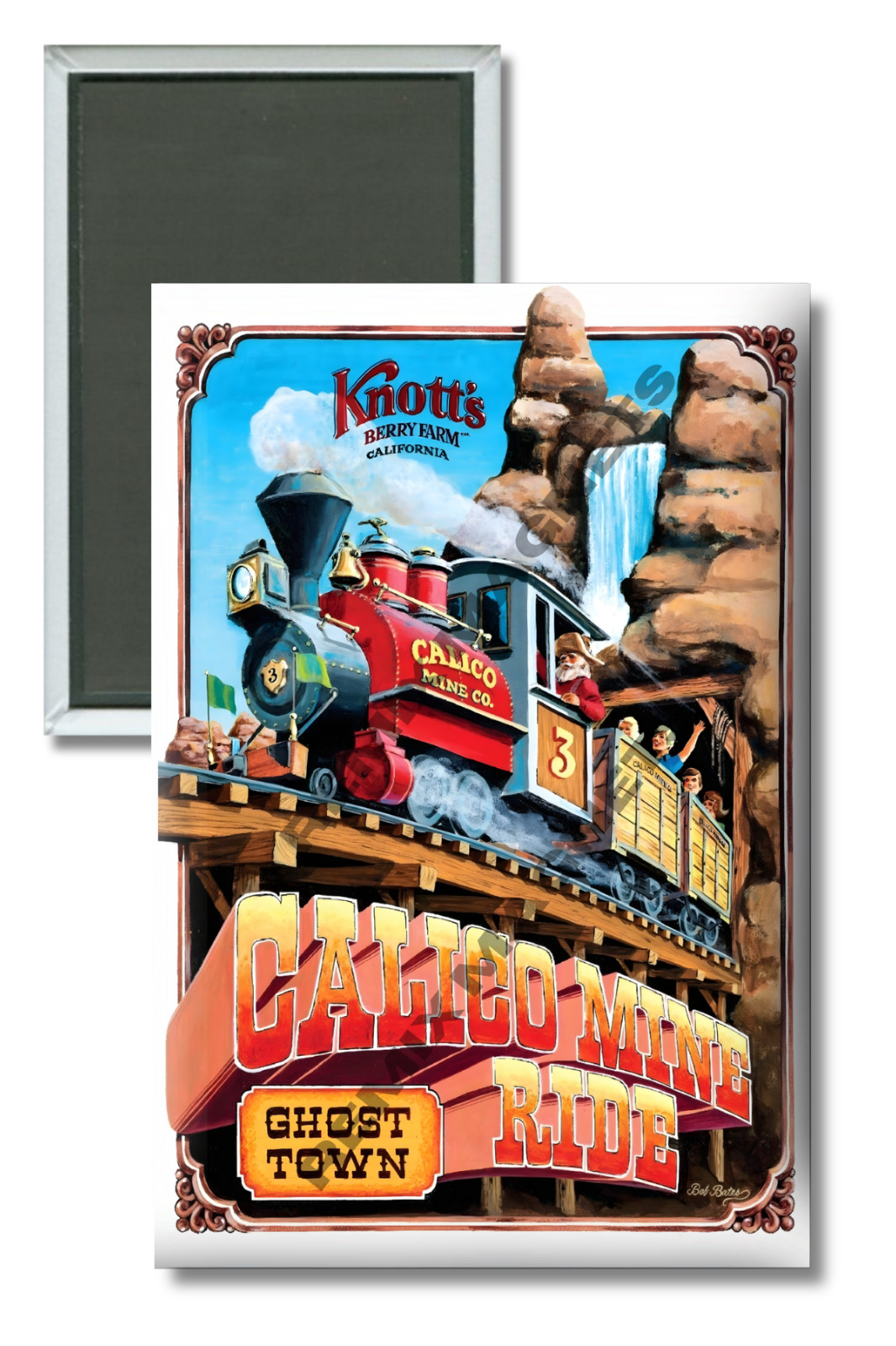 Knott's Berry Farm Ghost Town Calico Mine Ride 2" x 3"  Locker Magnet