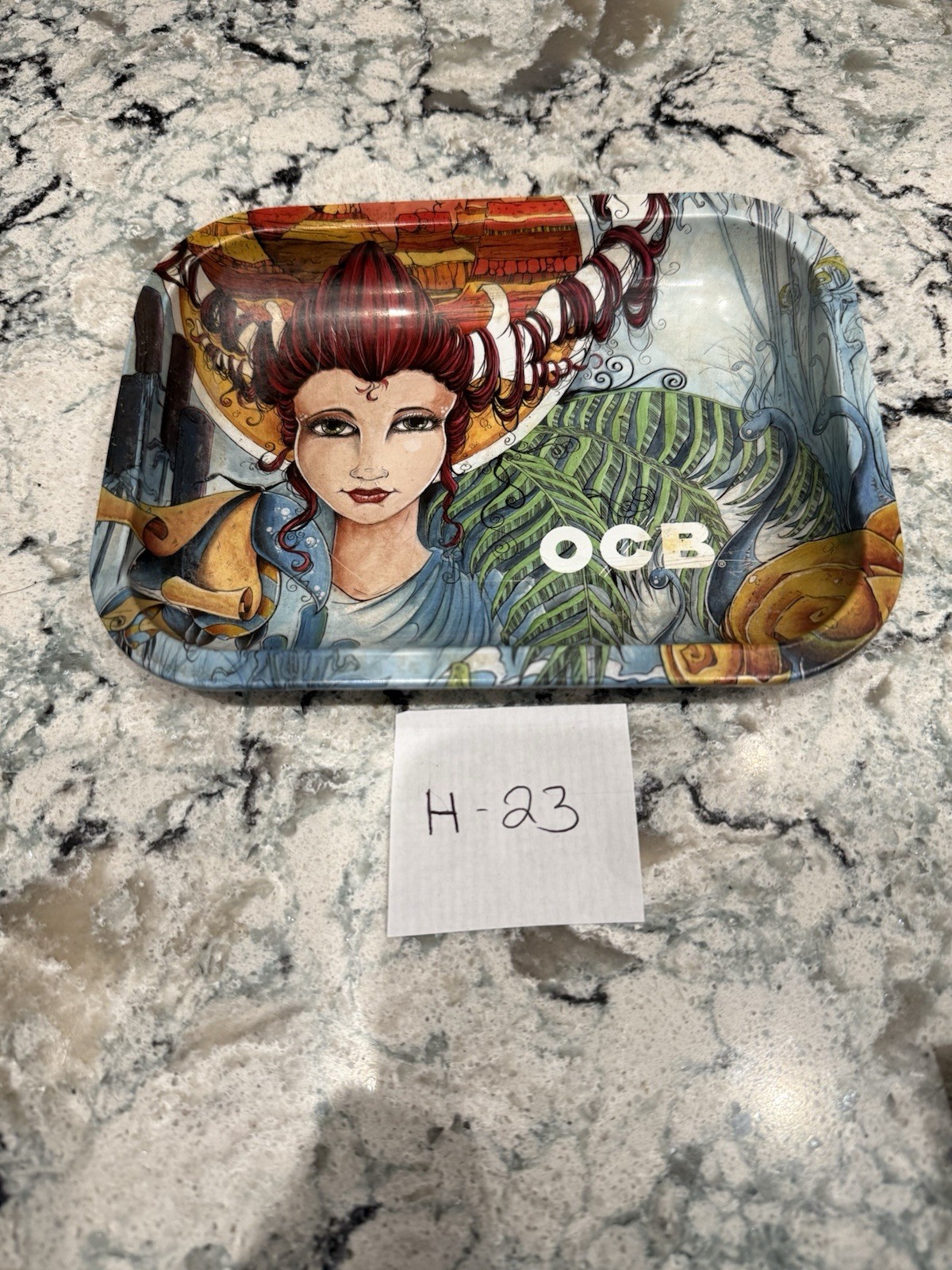 OCB Small "ARTIST" Metal Rolling Tray FLAGSHIP SERIES - 5" X 7" Free Shipping