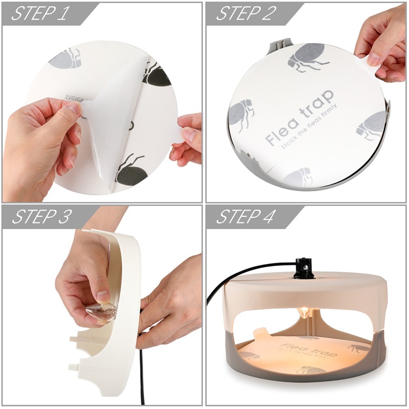 1pc Disposable Flea Trap Sticker Sticky Dome Flea Trap Refill Flea Glue Discs