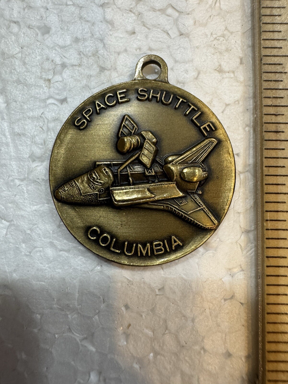 Vintage NASA Space Shuttle Return- Mail Back Keychain - Columbia