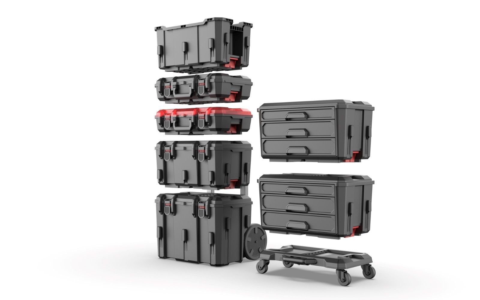 Hyper Tough Hyper Stack Dolly – Rolling Base for Modular Garage & Tool Storage S