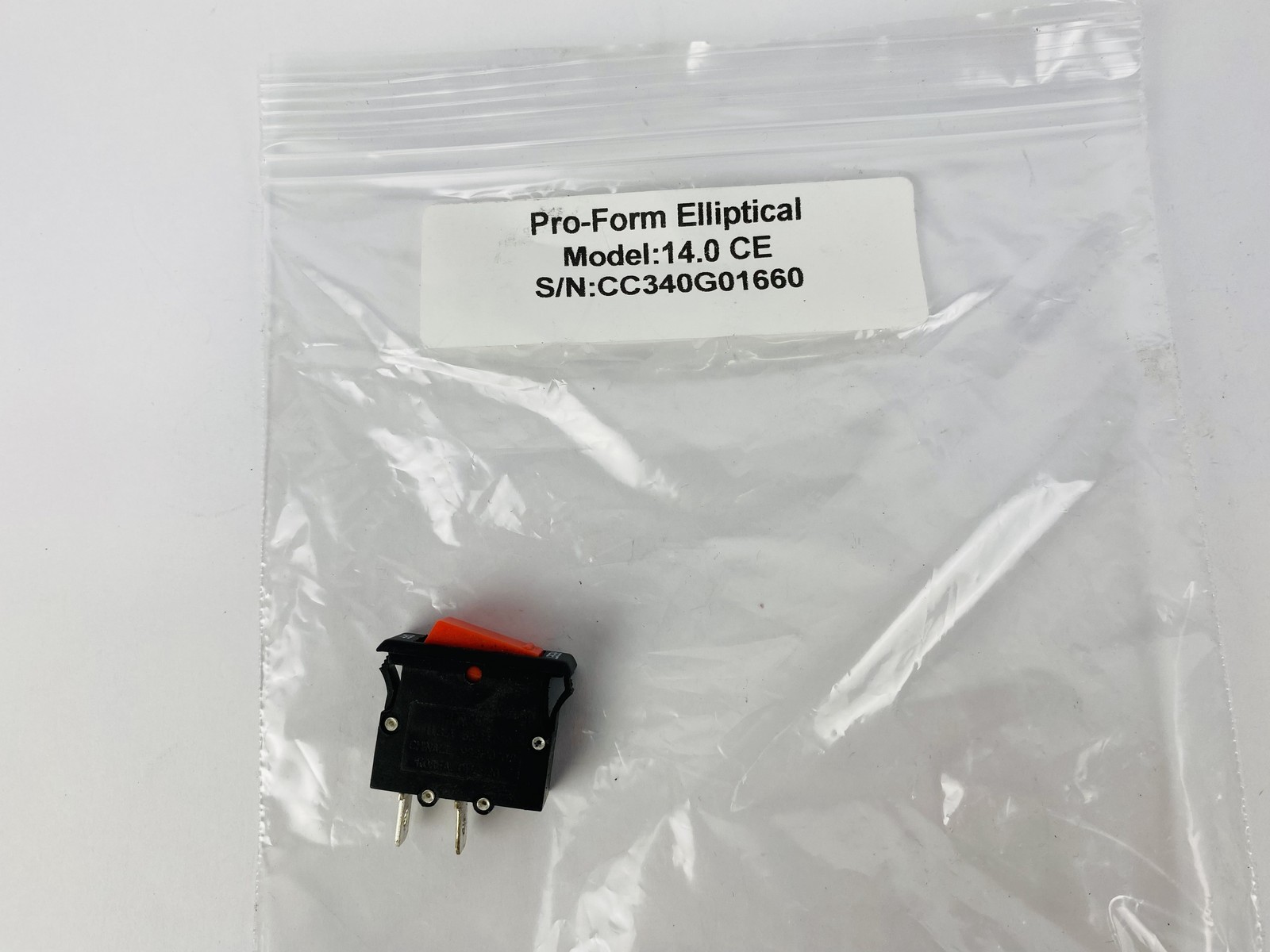 Pro-Form 14.0 CE Elliptical Power Entry On Off Switch (PP352)