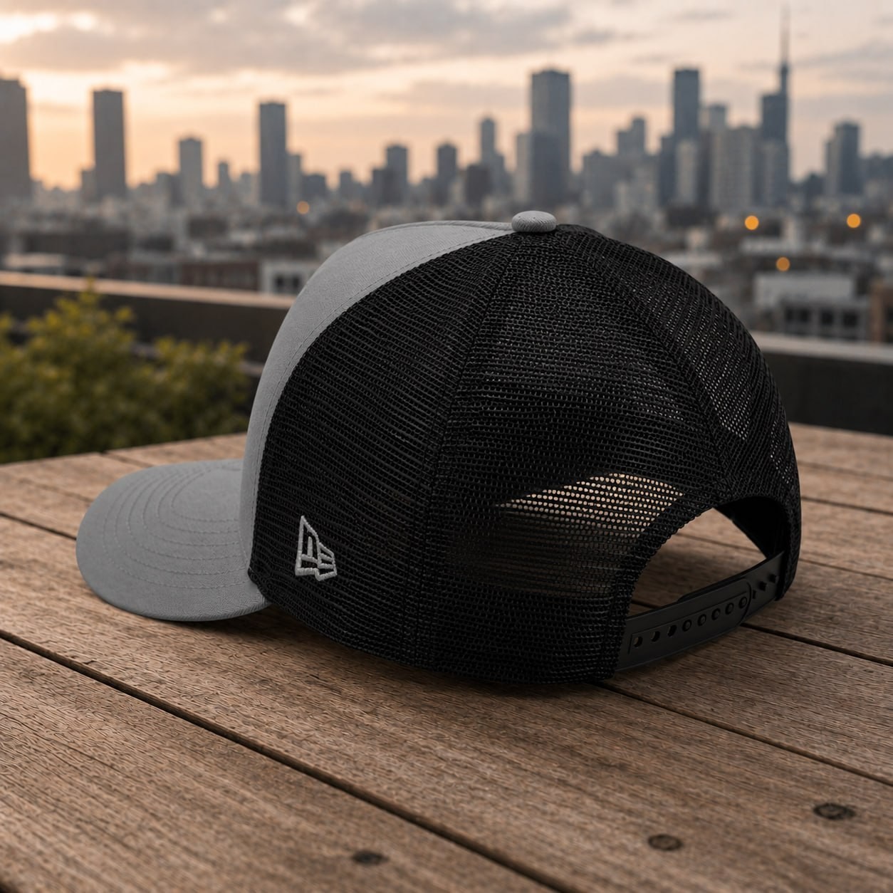 FedEx Trucker Hat Cap Grey Mesh Adjustable Snapback Logo - Embroidered Cap