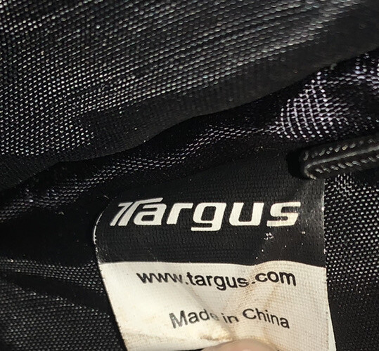 Targus Laptop Bag Briefcase black Soft with red stripe See Description