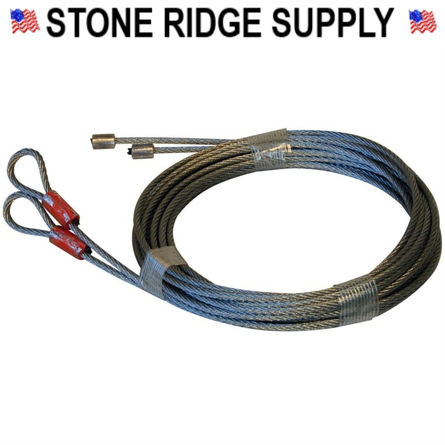 Fehr Garage Door Cables Torsion Lift 12' Long Door 1/8 x 162" 7x7 GAC 36602-162