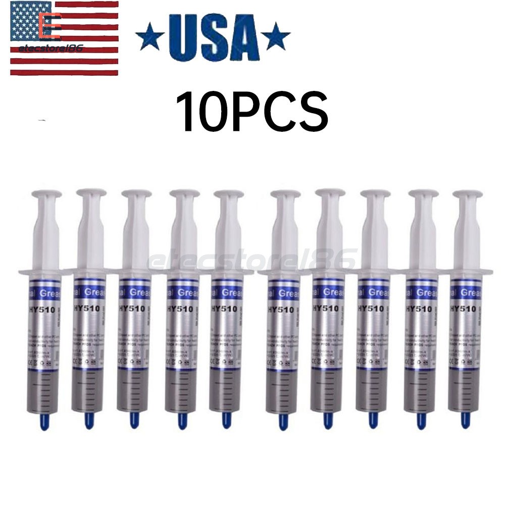 10PCS HY510 Grey Thermal Conductive Grease Paste For GPU CPU Chipset Cooling 30g