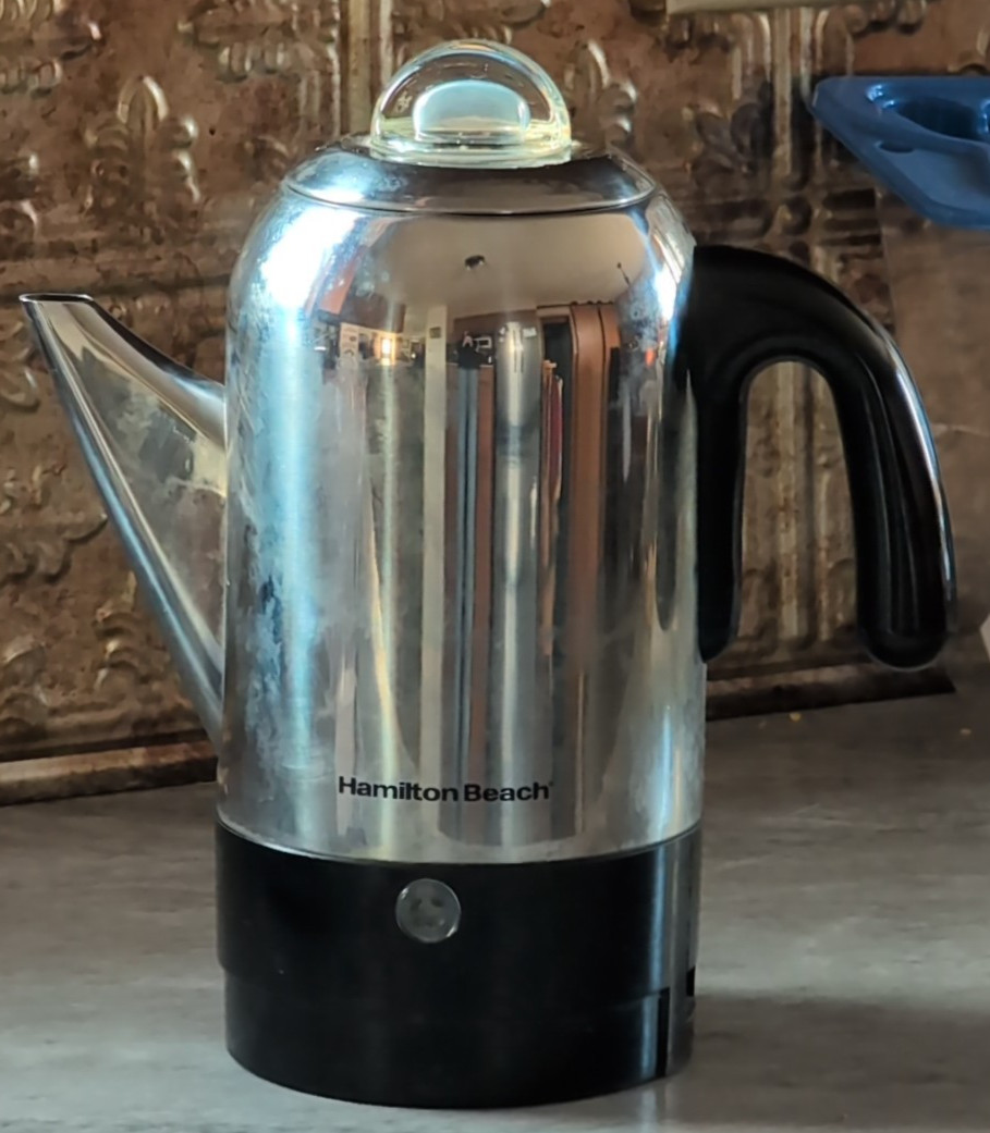 Hamilton Beach Stainless Steel Percolator 12 Cup Model 40621R Vintage