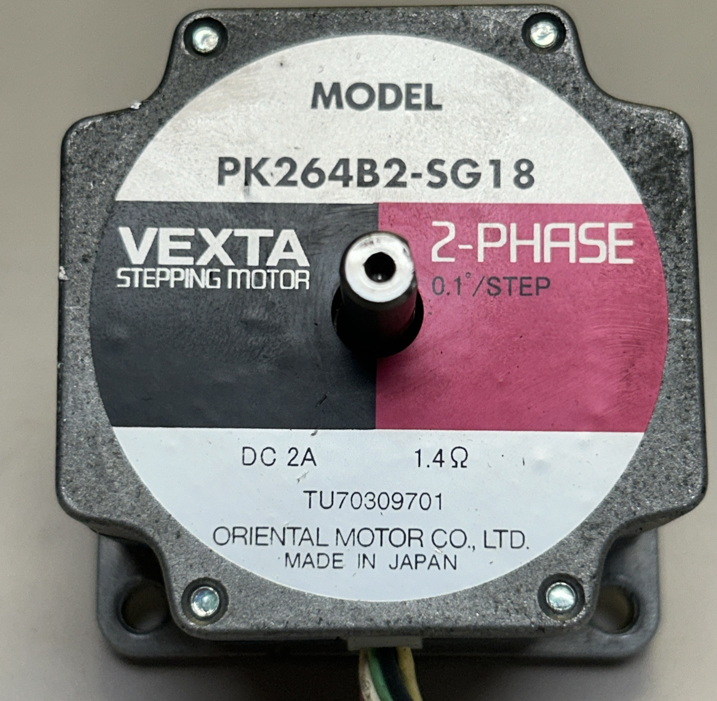 ORIENTAL MOTOR,PK264B2-SG18,STEPPER MOTOR