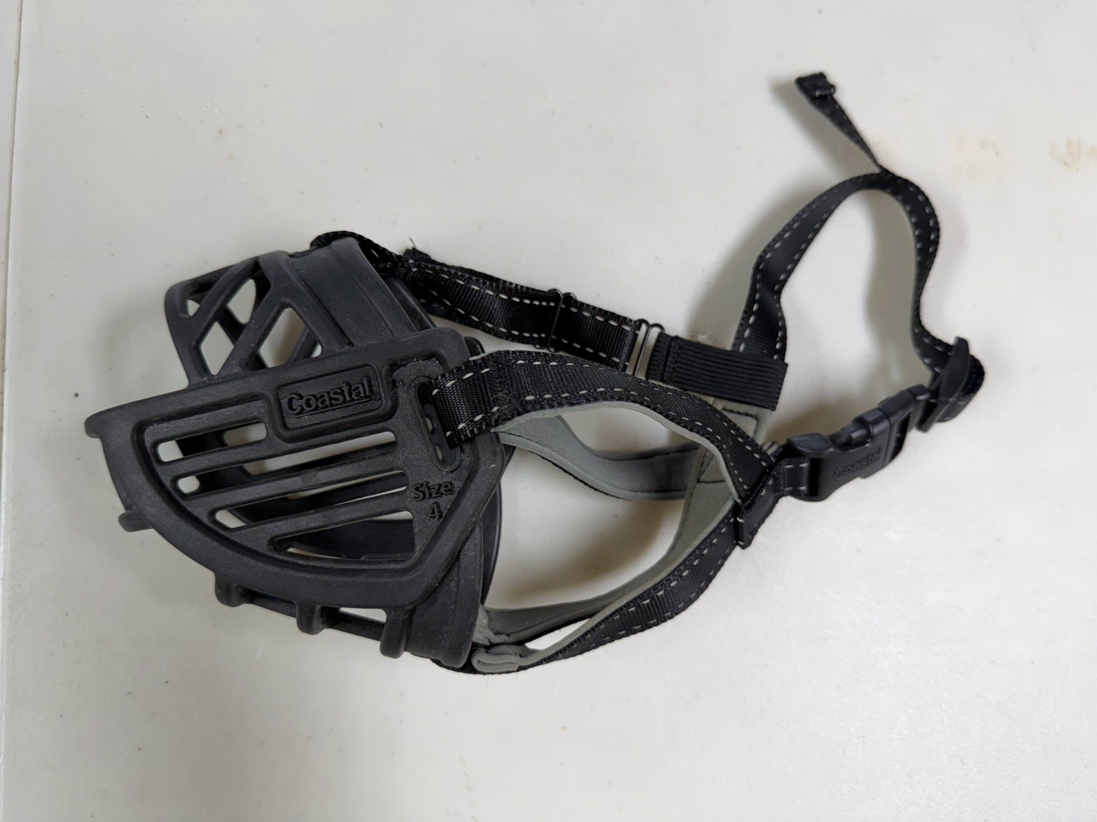 Coastal Plastic Nylon Dog Muzzle Size 4 Fits All Breeds Secure Adjustable Design
