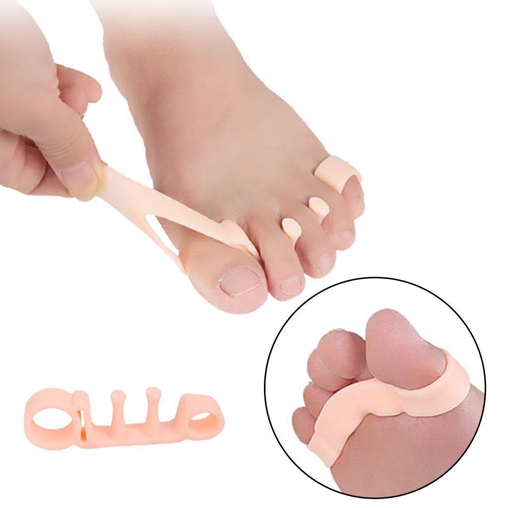 2-4pcs Hallux Valgus Silicone Toe Corrector Separator Spacer Avoid Toe Squeezing