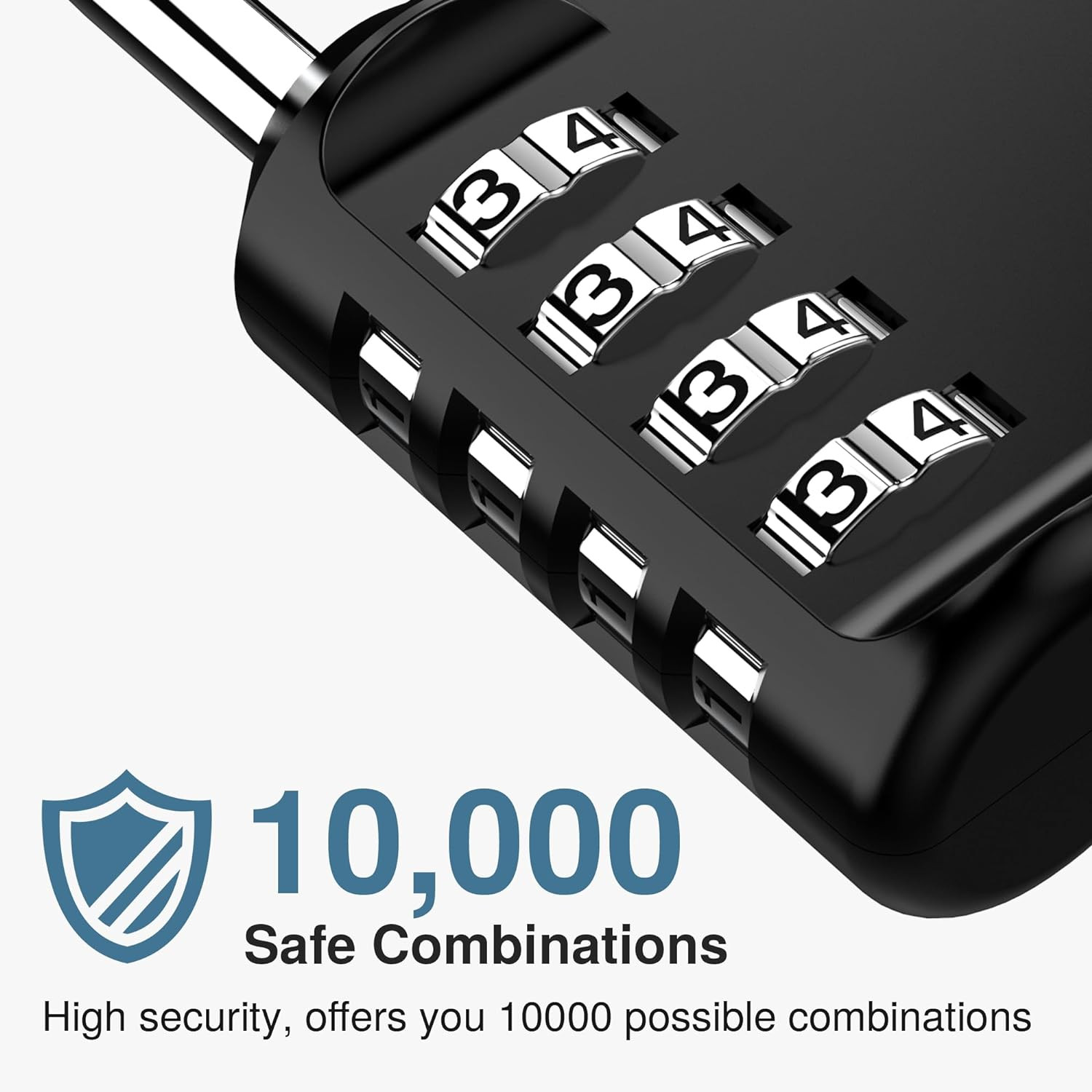 Medium Black 4 Digit Combination Lock Durable Weatherproof Safe For Lockers