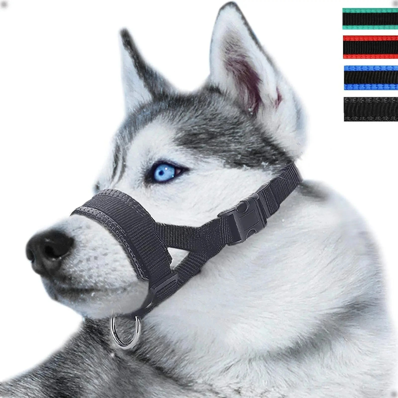 Dog Mouth Muzzle Anti Bark Dog Collar Breathable Dog Training Tool Nylon