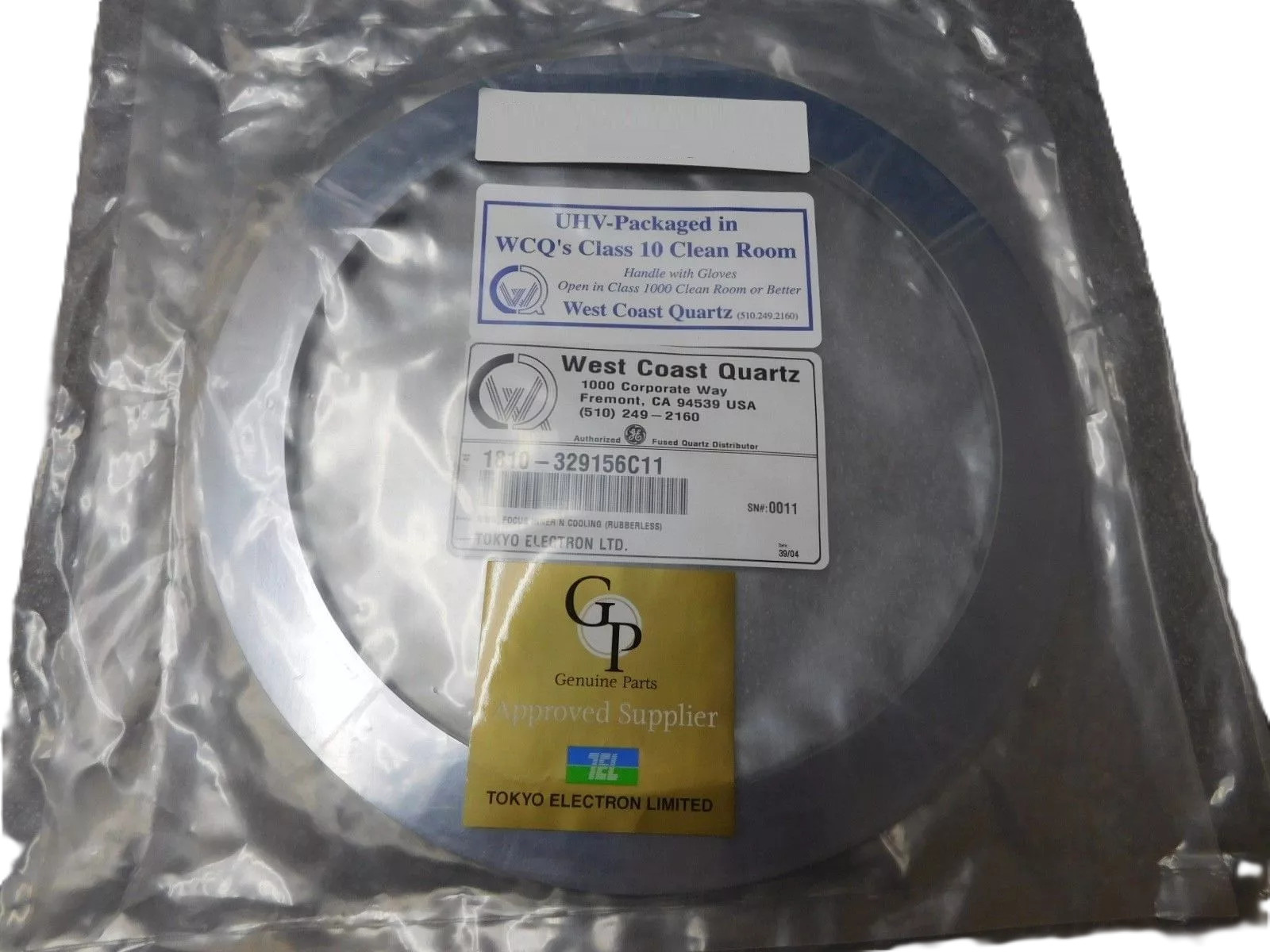 West Coast Quartz 1810-329156C11 Focus Inner Ring N Cooling Rubberless New