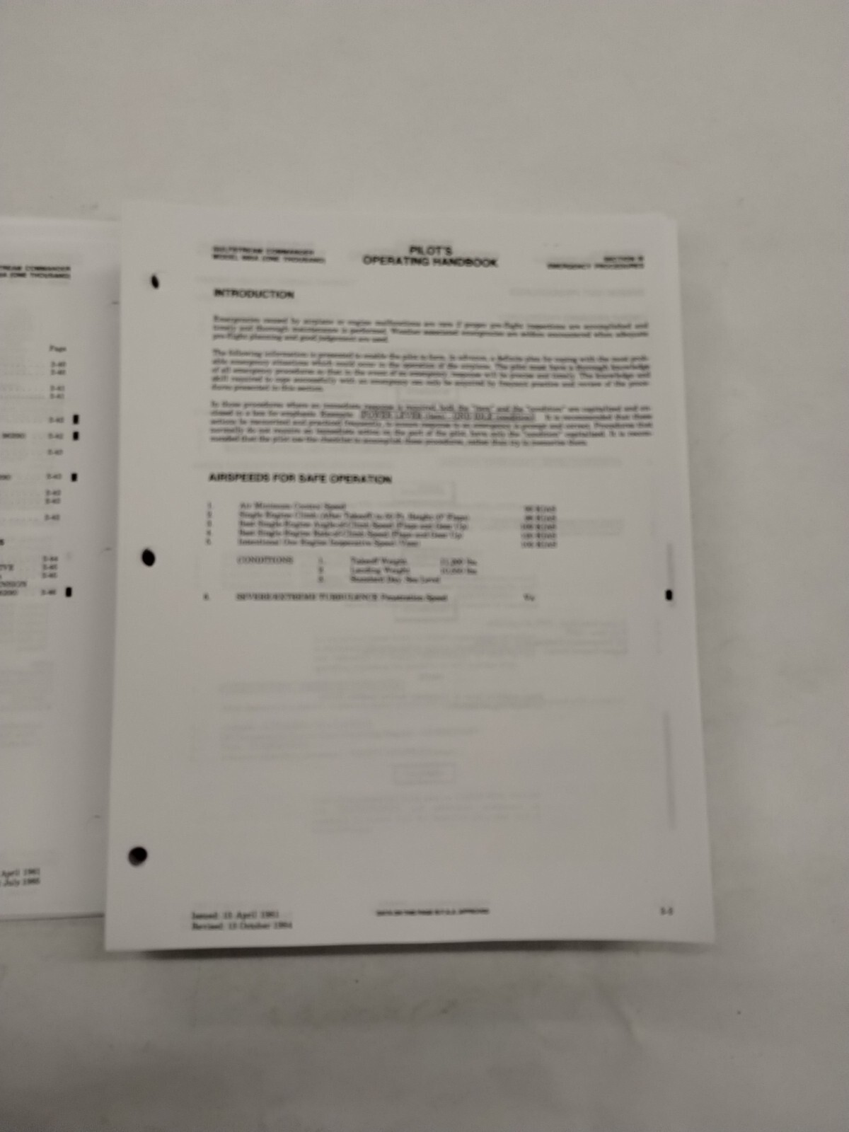 Aero Commander Jetprop Model 695A (1000) Pilots Operating Handbook & Supplements