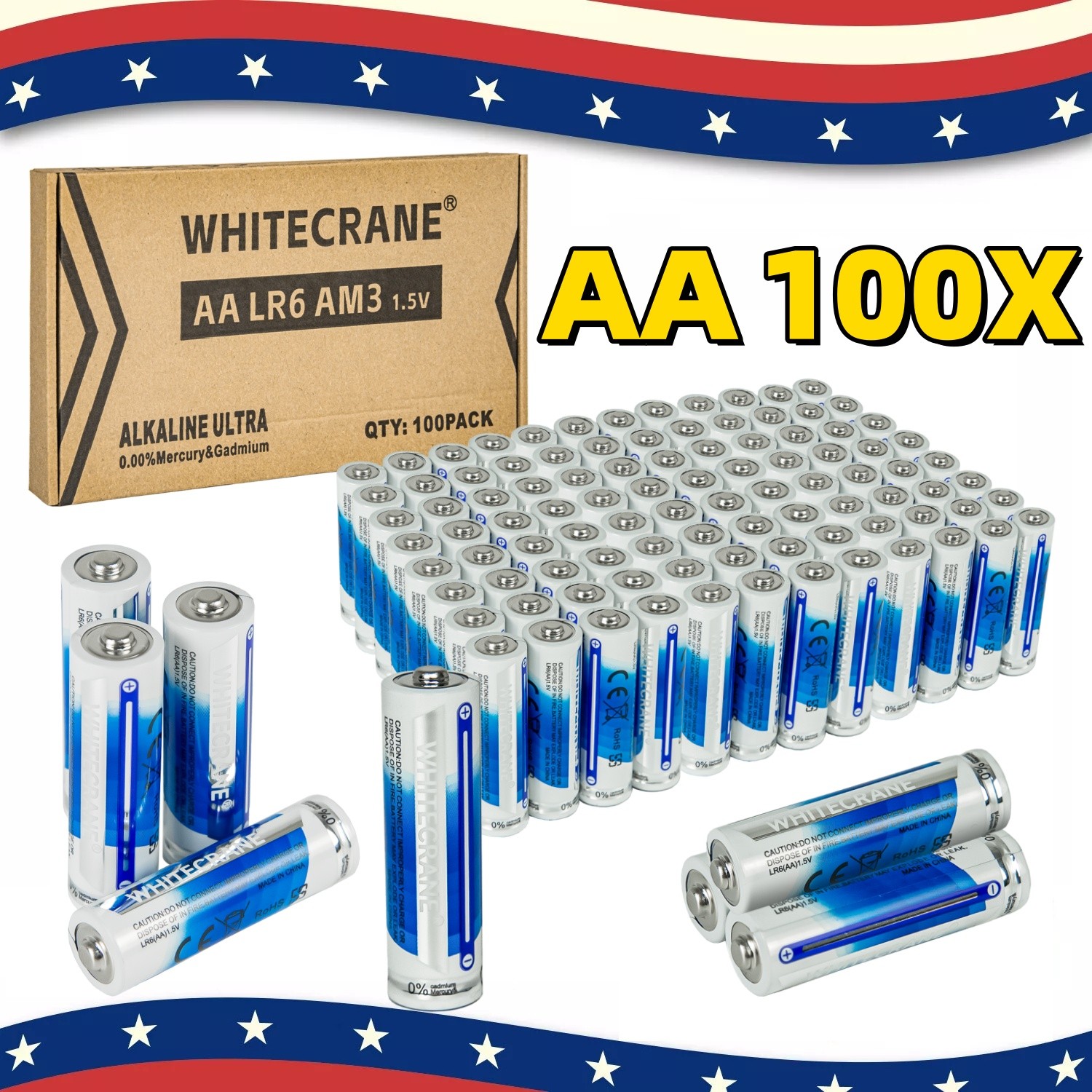 100* AA Batteries Extra Heavy Duty 1.5v Lot New Fresh for Remote Toys Wholesale