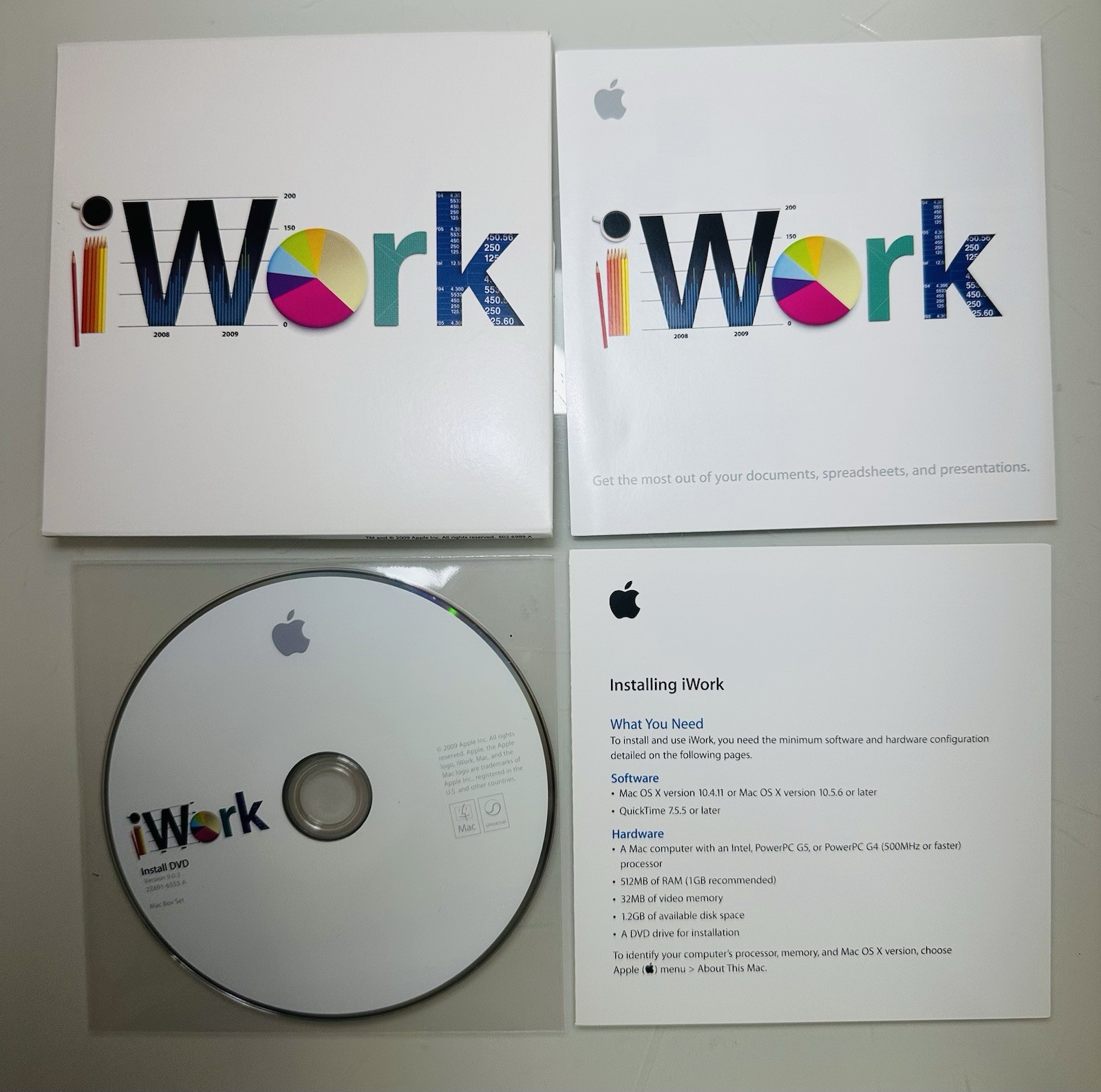Apple Mac Box Set Snow Leopard iLife iWork Retail (Mac, 2009)