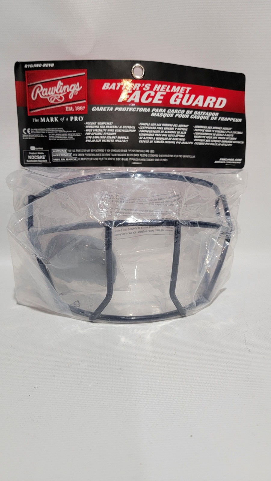 Rawlings Batters Helmet Face Guard R16JWG-N New Baseball Softball Mask NOCSAE