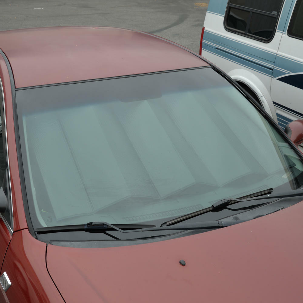 Motor Trend Standard Matte Black Reversible Auto Protective Foldable Sun Shade