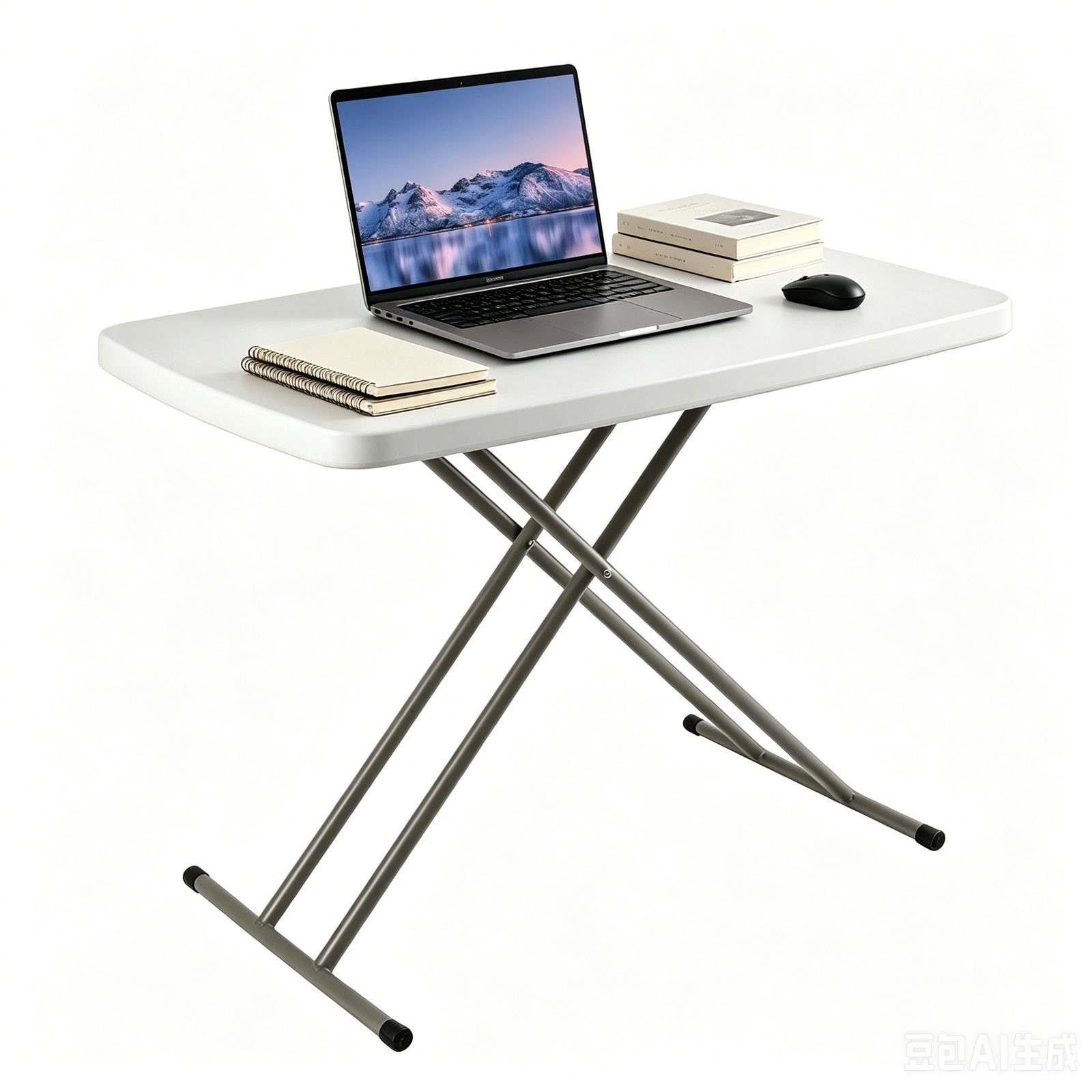 30 Inch  Folding Table Utility Adjustable Table for Small Spaces Indoor Outdoor