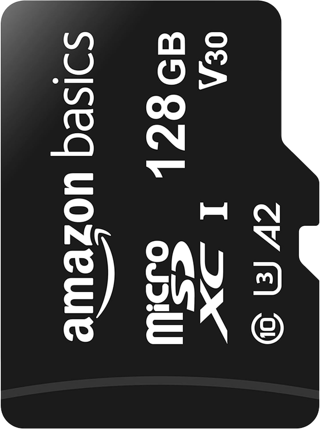 Amazon Basics microSDXC Memory Card w/ Full Size Adapter, A2, U3, Read Speed up