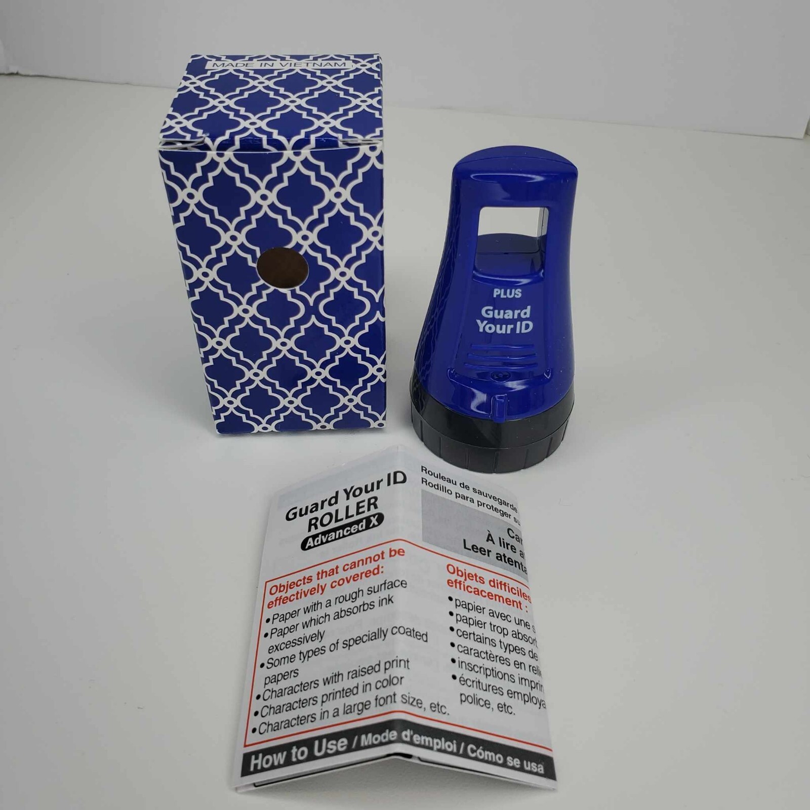 Guard Your ID Roller Advanced X   Open box NEW Blue