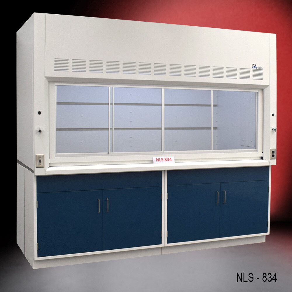 8' x 4' Fisher American Laboratory Fume Hood / Genertal Storage /E2-689