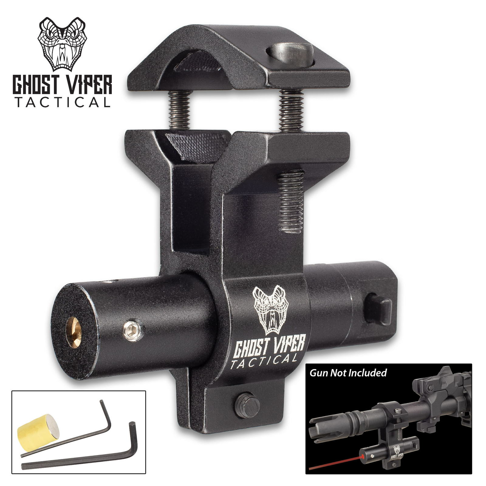 GVT Tactical Adjustable Black Universal Rifle Barrel Mount Red Laser Sight Rail