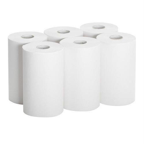 Paper Towel Roll, 1-Ply Hardwound, 9" Width x 350' Length, (Pack of 6)