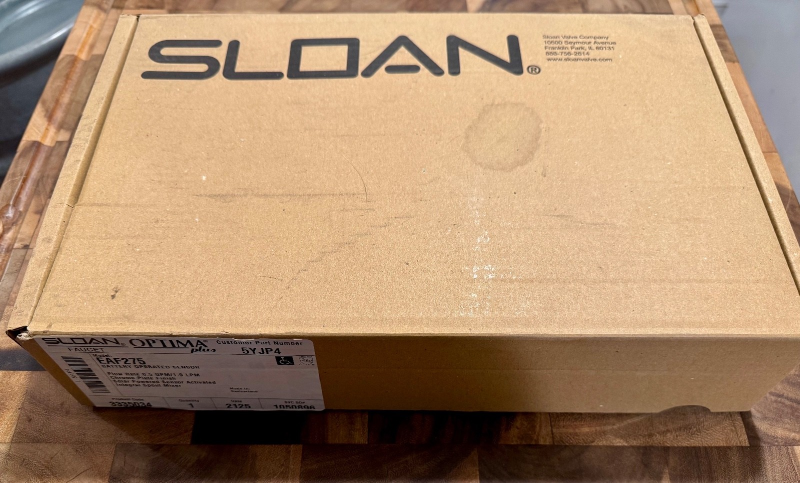 Sloan Optima Plus EAF 275 Commercial Single Hole Touchless Faucet