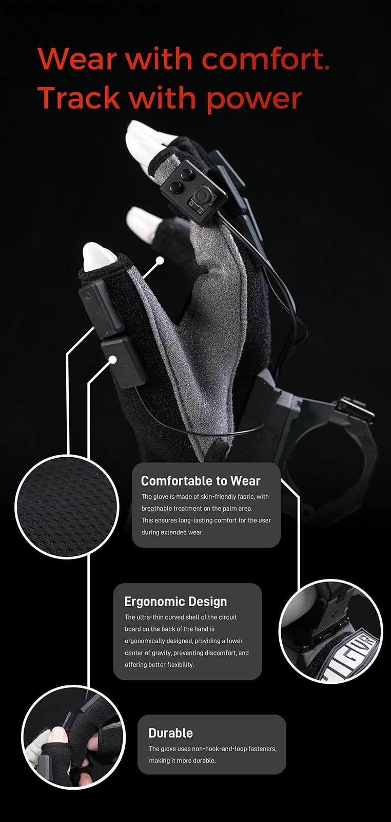 High Precision VR Motion Capture Glove for Quest 3 3S, VIVE Tracker, VIVE Index