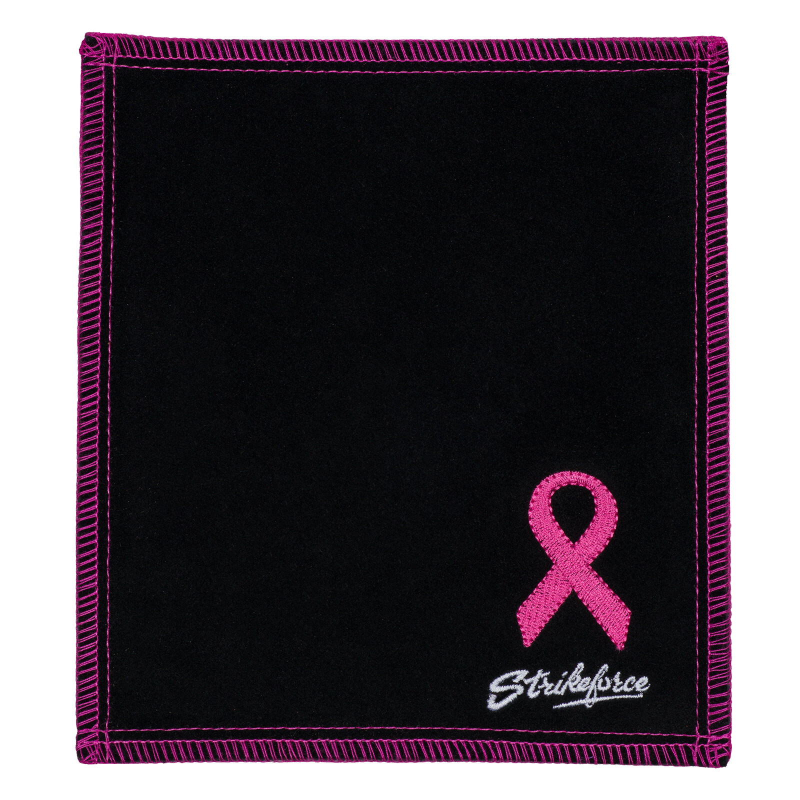 KR Strikeforce Bowling Ball Shammy Leather Pad Pink Ribbons Black/Pink
