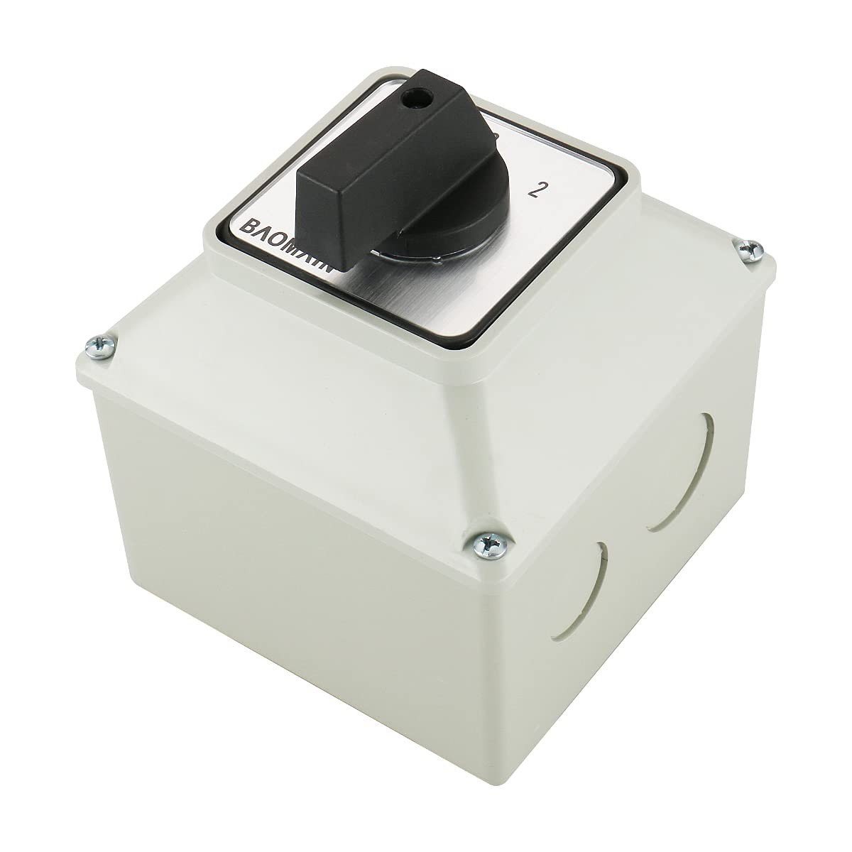 High-Performance 40A Rotary Changeover Switch for Industrial Applications - Grey