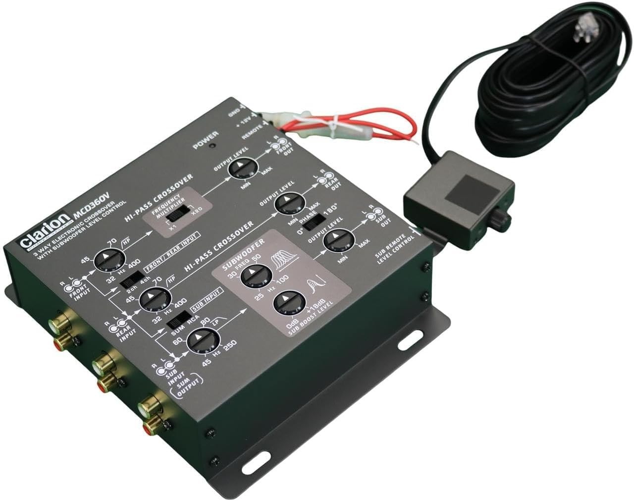 Mobile Electronics Mcd360 3 Way 6 Channel Electronic Crossover with Subwoofe...