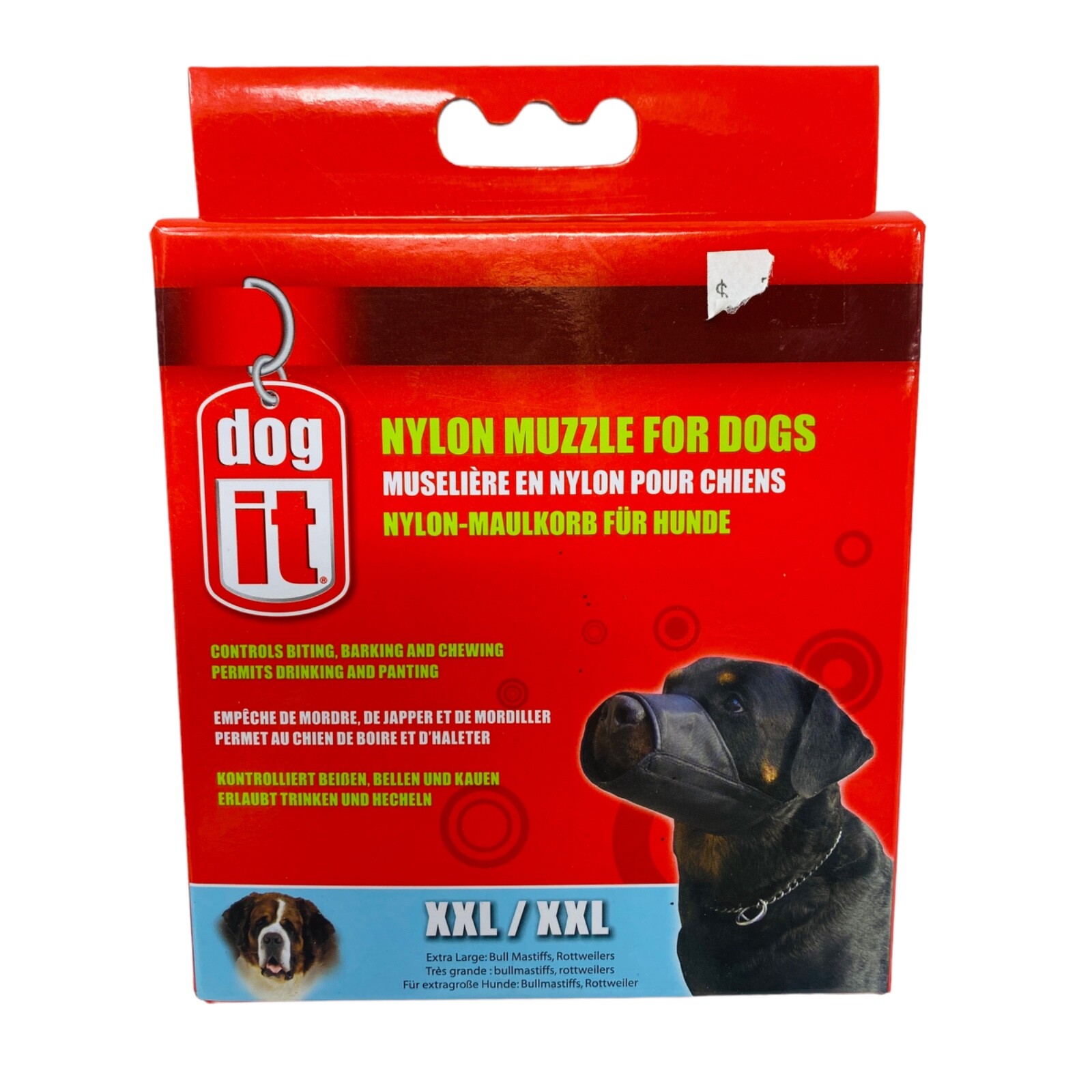 Dog It NYLON MUZZLE for Dogs, XXL, New