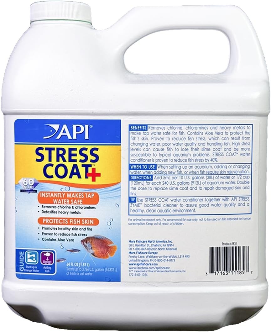 STRESS COAT Aquarium Water Conditioner 32-Ounce Bottle