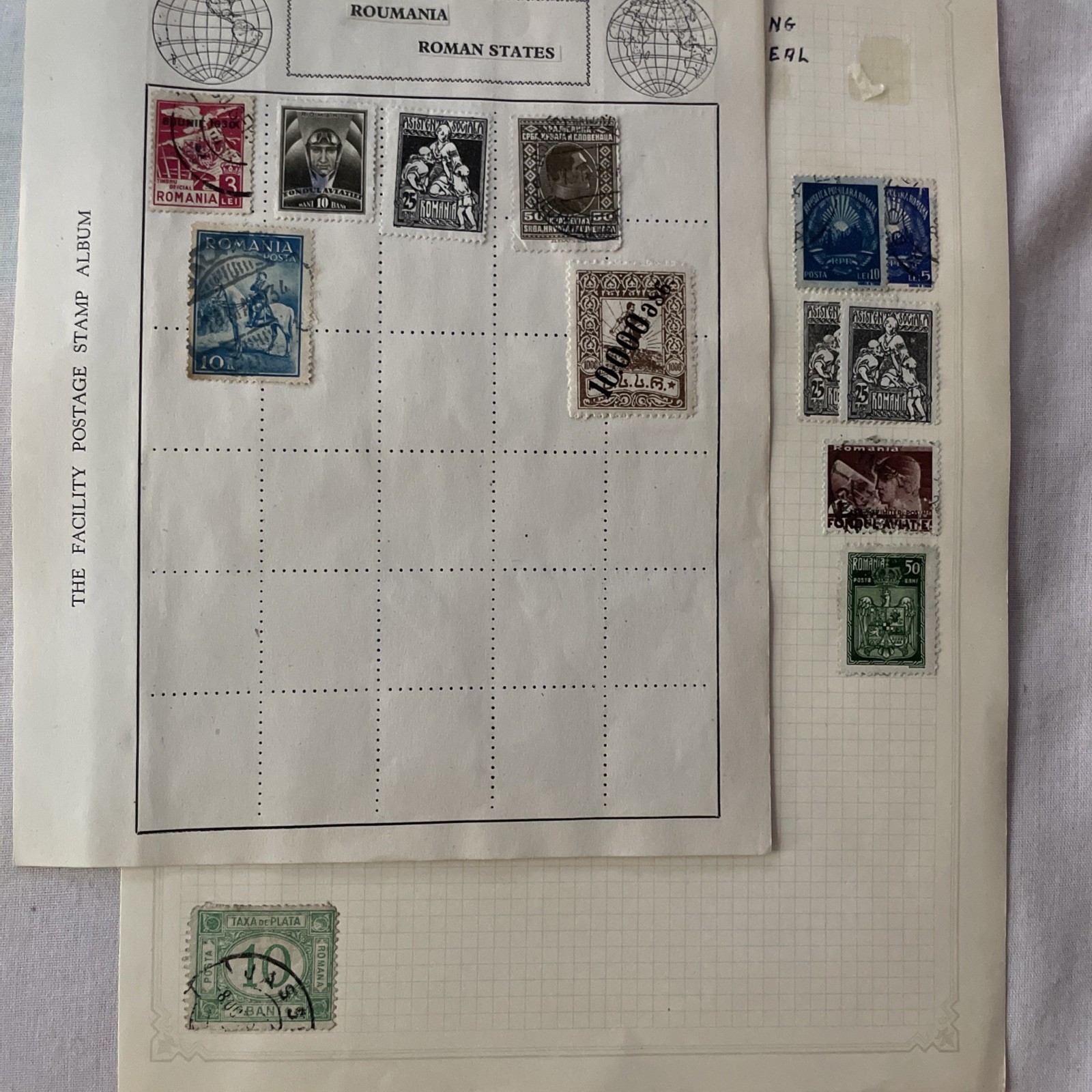 WORLDWIDE Stamps UNCHECKED. On page or part pages*ROUMANIA*184 2 page/parts