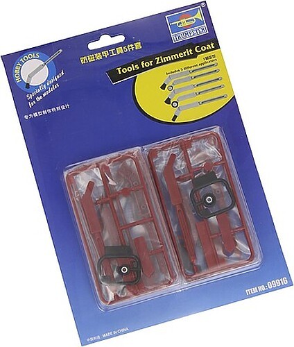 Trumpeter Zimmerit Application Tool Set (5) - Plastic Model Aircraft Accessory