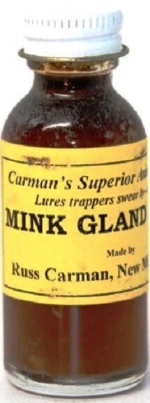 Mink Gland Lure - Carman's 1 oz Jar Trapping Supplies