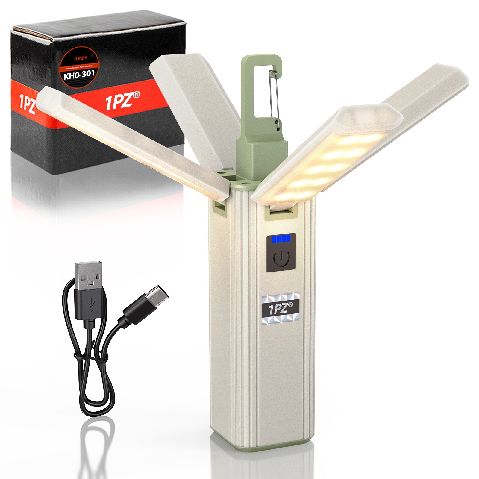 USB Rechargeable LED Flashlight Camping Fishing Emergency Work Lights Powerbank