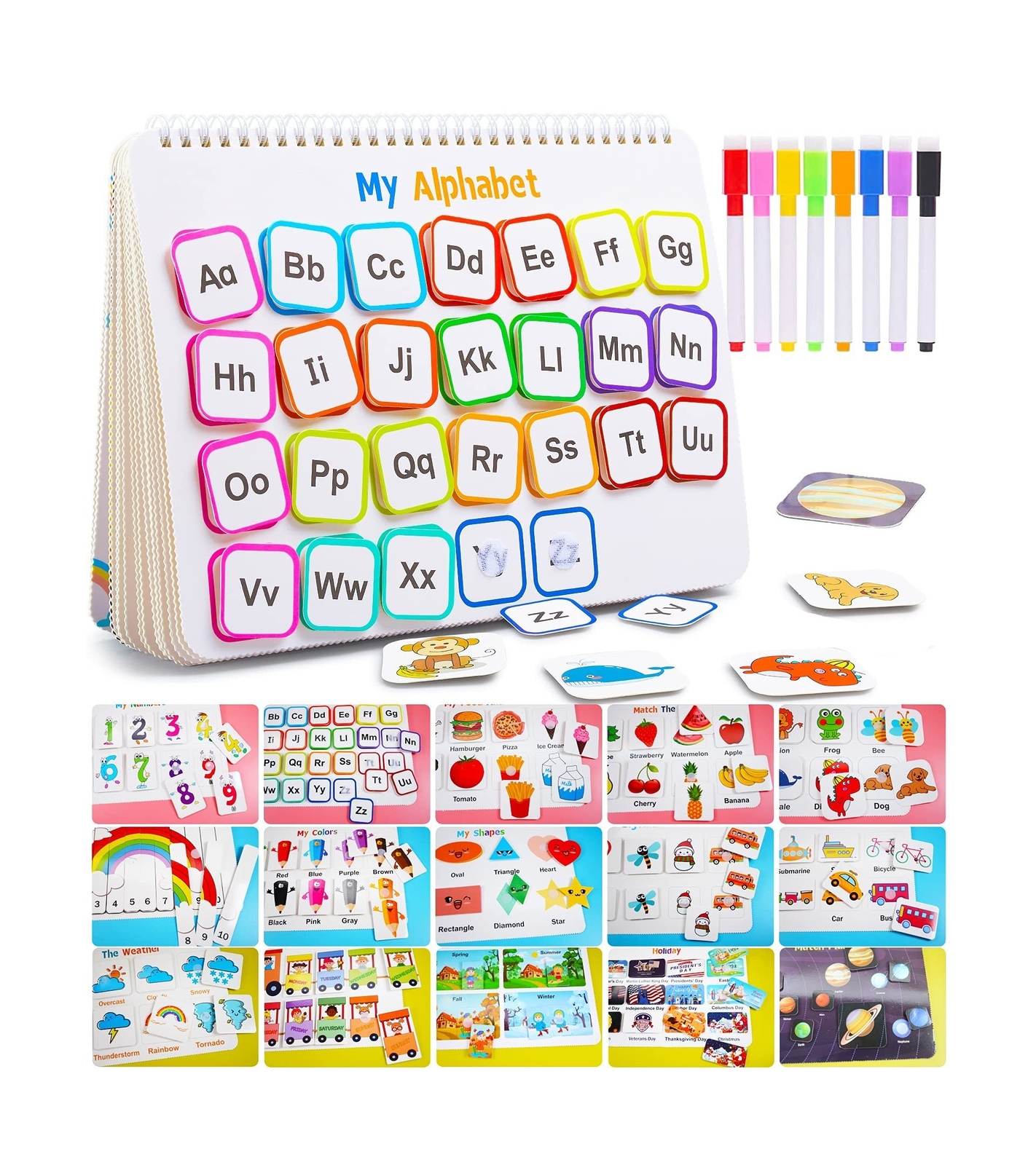 Huijing Montessori Preschool Learning Activities Newest 29 Themes Busy Book -...