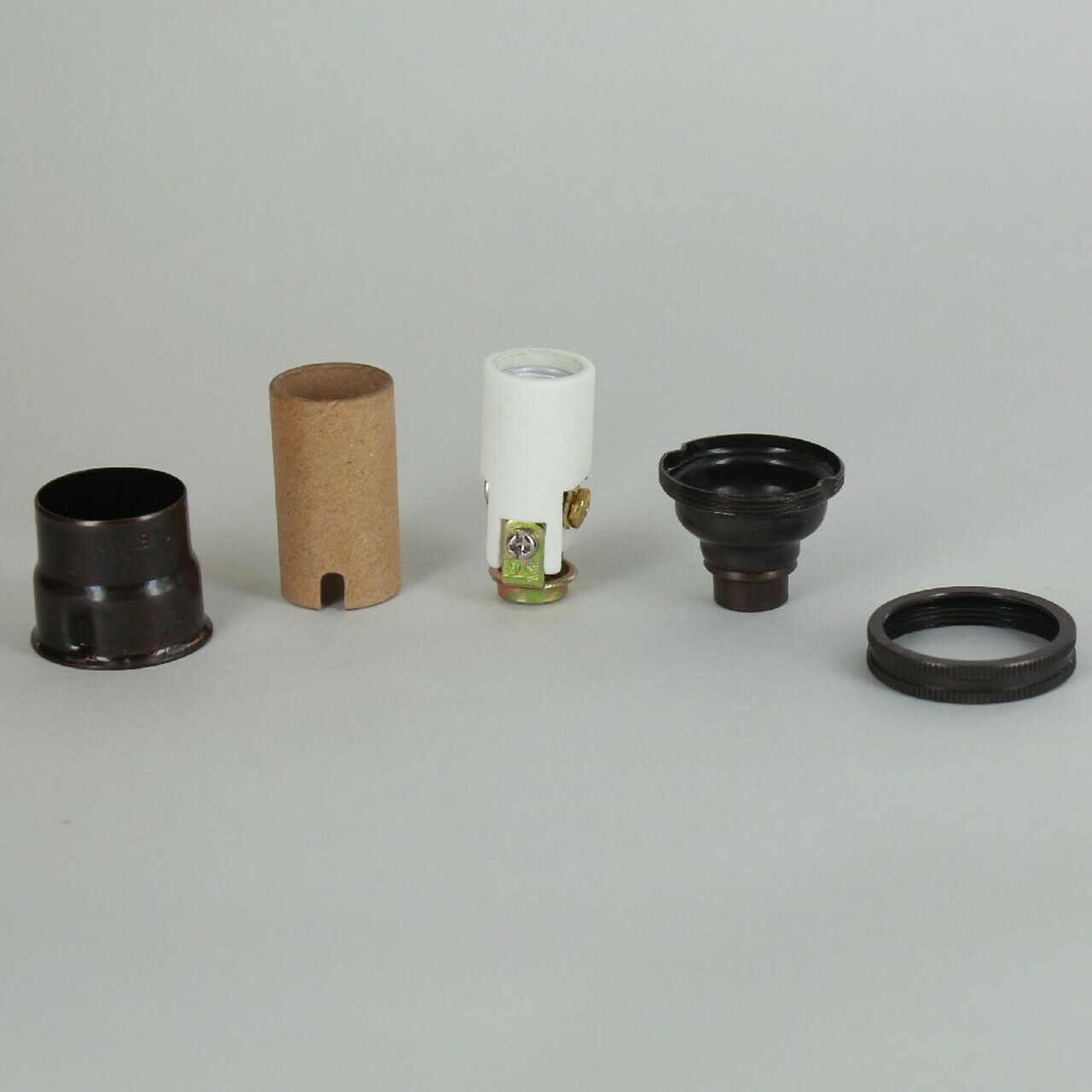 NEW: Bronze Finish Brass E-12 Candelabra Socket with Porcelain Interior