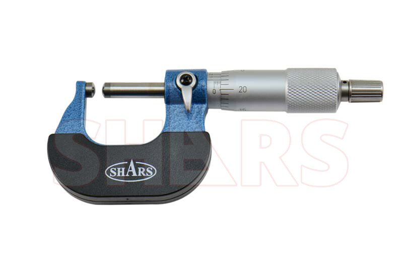 Shars 0 - 1" Precision Ball Micrometer .0001 Spherical Spindle New !}