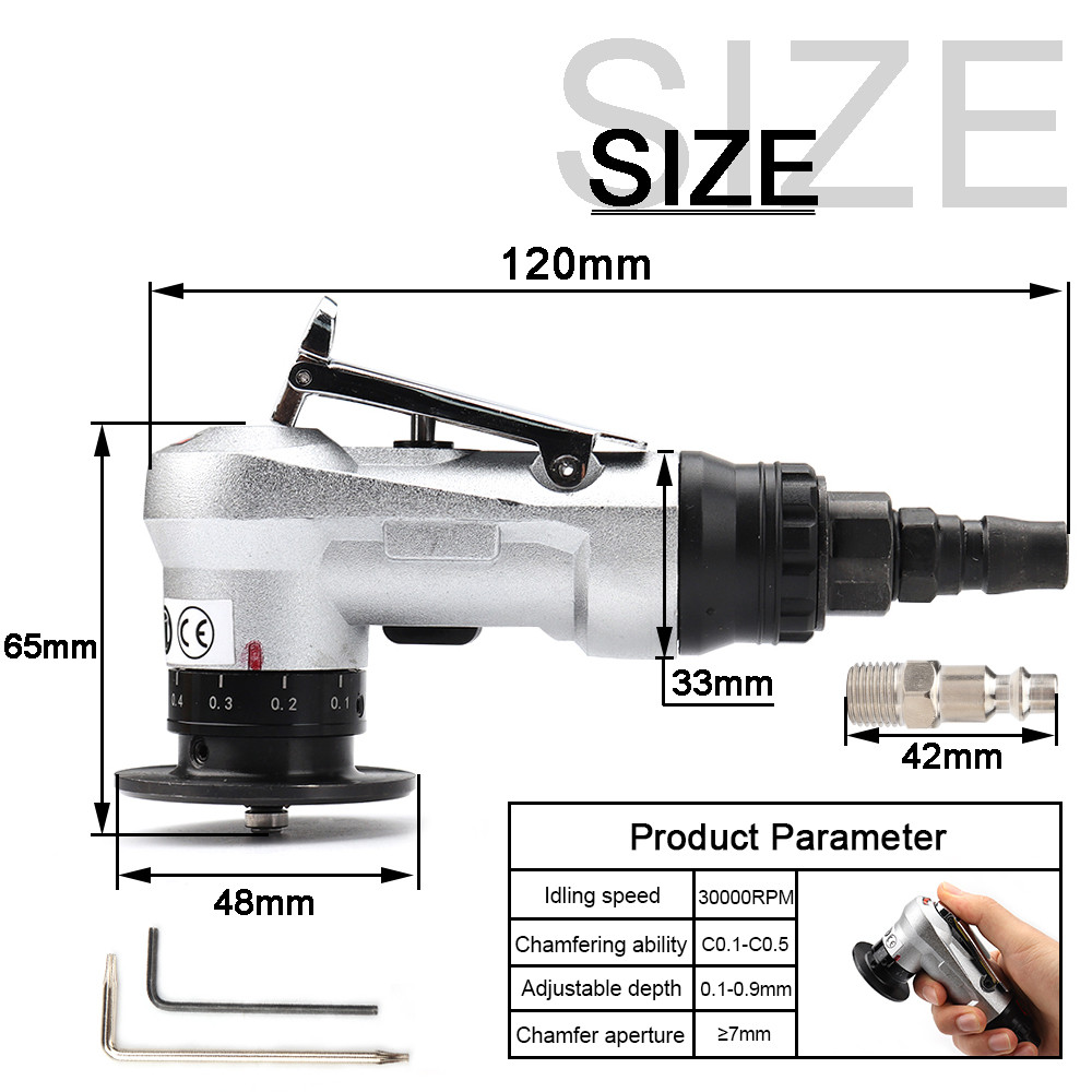 Mini Pneumatic Chamfering Machine 45 Degree Portable Deburring F Trimming Tool