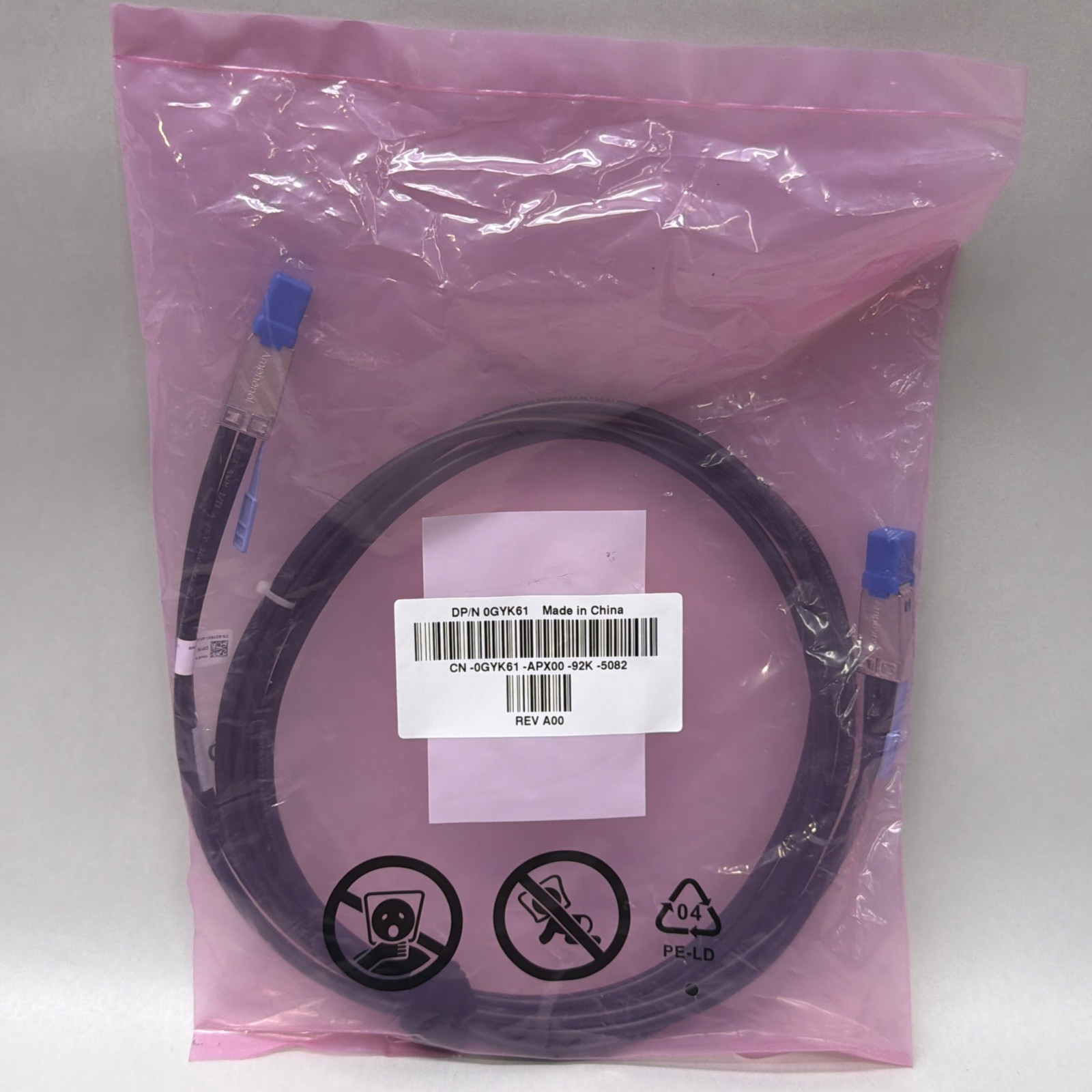 Dell 0GYK61 PowerVault MD1400 Mini-SAS HD External 28AWG 2m Cable 12GBs