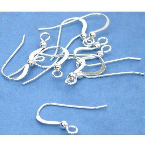 10 Sterling Silver Shepherd Hook Earrings 21 Gauge
