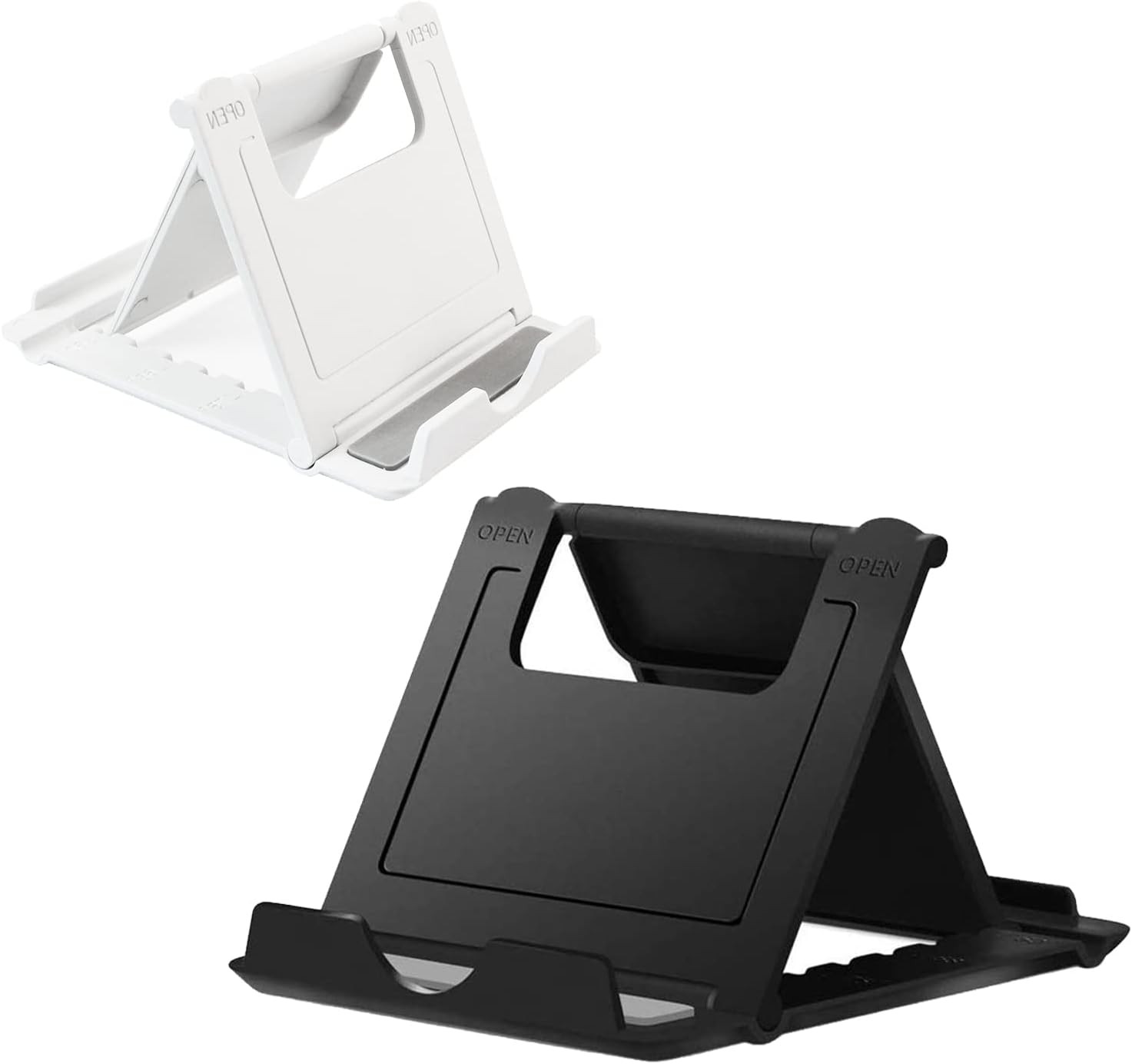 Kemoxan 2 Pack Portable Cell Phone Stand Holder for Desk, Foldable Pocket-Sized