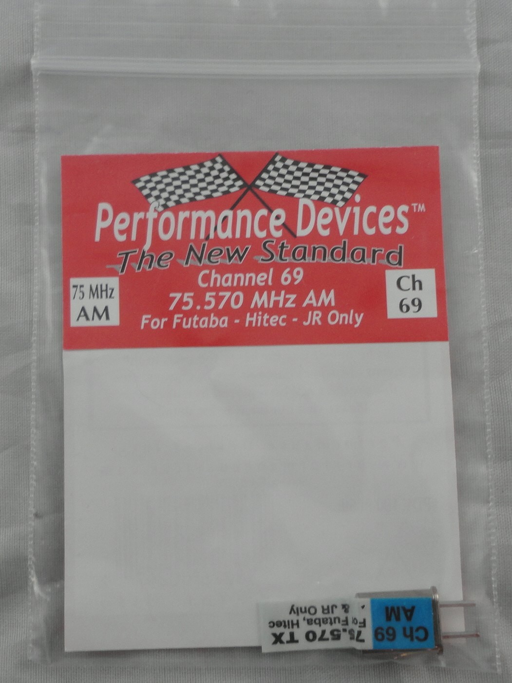Futaba/Hitec/JR AM 75Mhz Transmitter Crystal Channel 69 PDV1000069TX 75.570