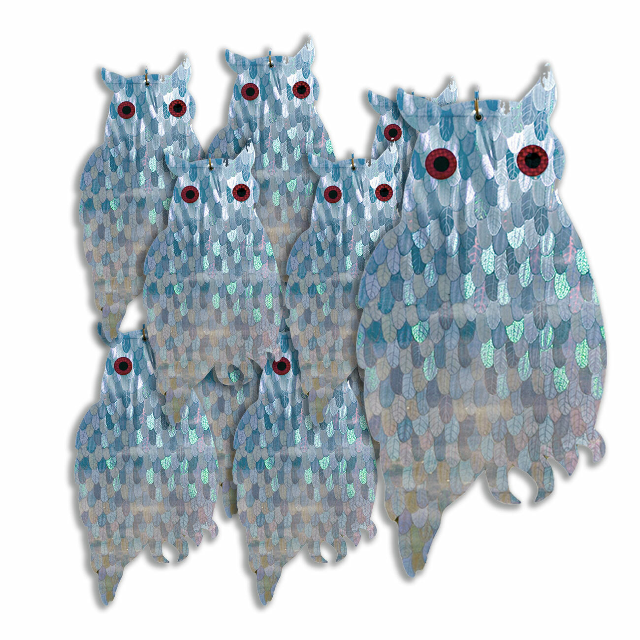 BirdsGottago  10 Holographic  Owls Bird Diverters- Best Selling Bird Control!
