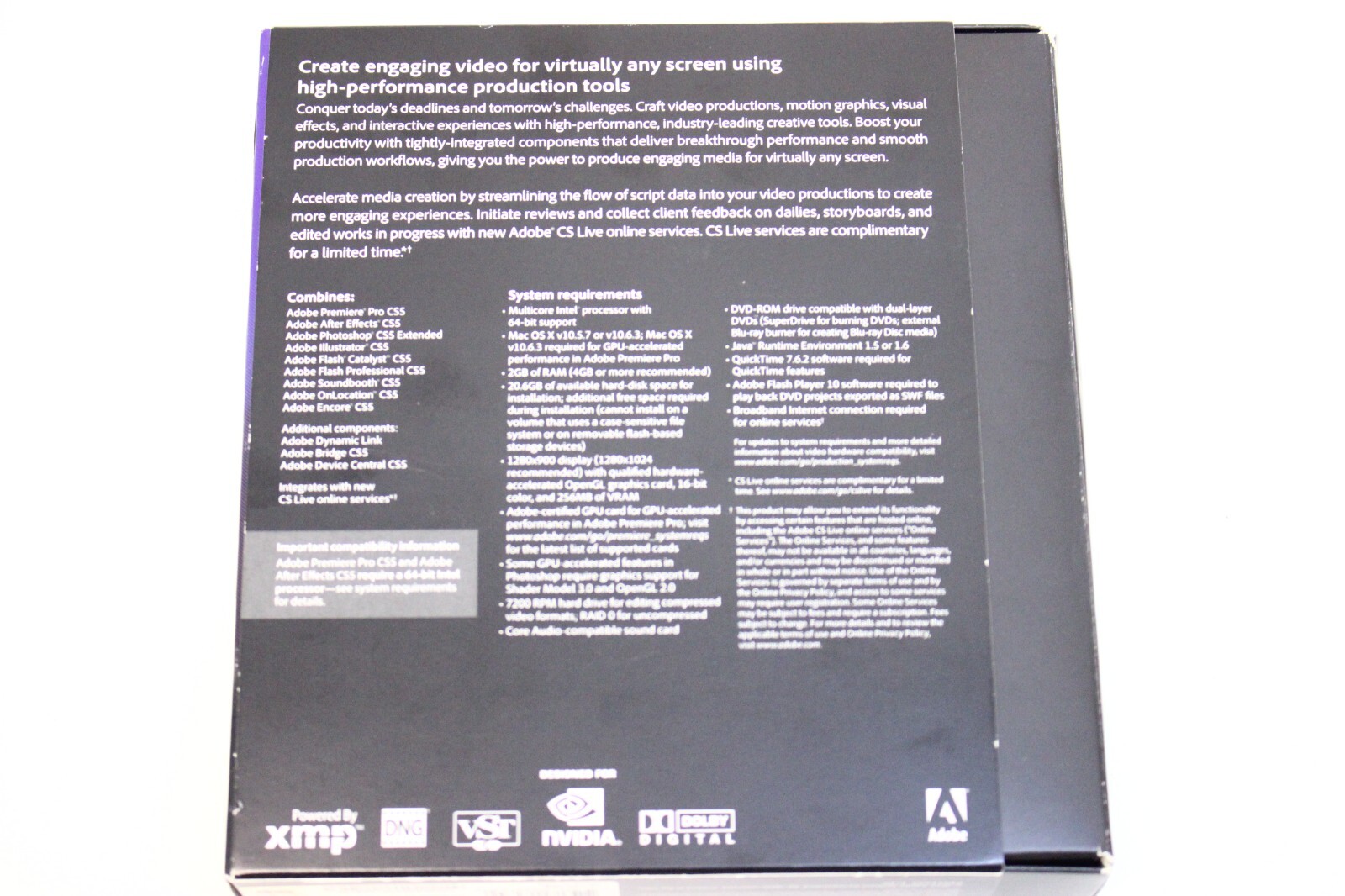 Adobe Creative Suite 5 Production Premium for MAC OS - Upgrade Only